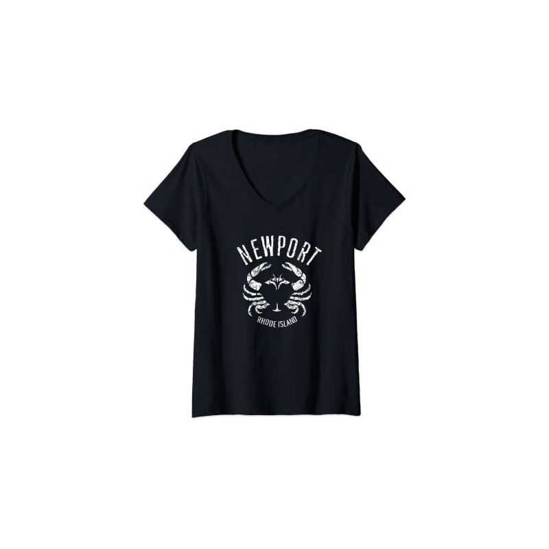 Womens Newport RI, Newport Rhode Island V-Neck T-Shirt