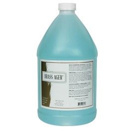 BRASS AGER BRASS AGER 128oz (Ounce) Darkening Solution antique vintage old metal ager patina copper tin bronze dull