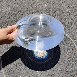 Fresnel Lens Magnifier, Diameter 200mm (7.9''), Focal Length 200mm, Acrylic Lens (not Glass), for Physics Classroom, Solar Heating, Magnifiying, Fire Starter. (Focal Length 200mm)