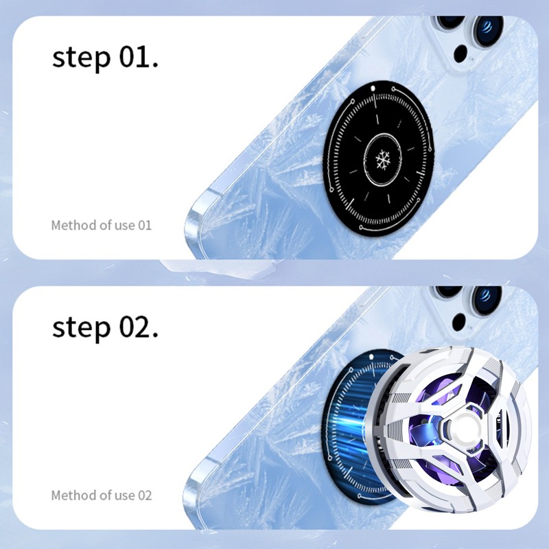 Mobile Phone Cooler Multifunctional Magnetic Semiconductor 3 Levels Adjustable 5500rpm
