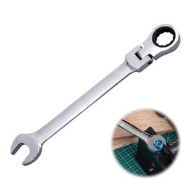 Ratchet Wrench, Ratchet, Flex Ratchet Wrench, Dual Use, Adjustable Angle, 72 Gear, Neck Swing Ratchet Wrench, For DIY, Labor Saving (0.3 inches (8 mm)