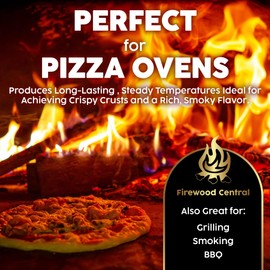 Firewood Central Kiln-Dried PA Ash – 8” Splits (30–35 Pieces) – Mild Smoking Wood for Pizza Ovens, BBQ & Fire Pits – Easy Light, Low Smoke, USA Sourced