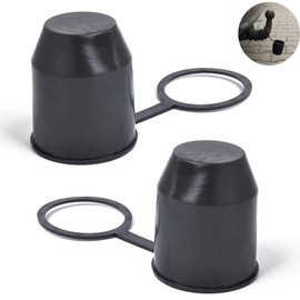 Norhogo Set of 2 Towing Hitch Cover Cap, Towing Hitch Cover, Protective Cap Towing Hitch Universal Ball Cover for Car, Motorhome, Trailer Ball Head Protection, Black