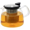 Forlife Bell Glass Teapot with Basket Infuser, 24-Ounce/730ml, Red