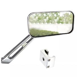 Moore Parts Manx Buggy Chrome Sideview Rectangular Mirror W/Aluminum Mount, Each