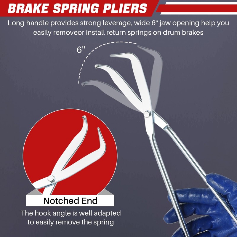 DASBET 8PCS Drum Brake Tool Kit | Brake Spoon Set