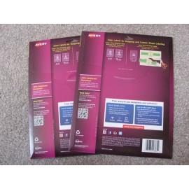 Avery Lot of 2! Avery 18665 Inkjet Full Sheet Labels 8 1/2" x 11" Clear 10 Labels/Pack