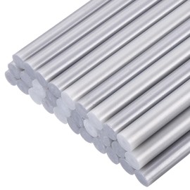 sourcing map 30pcs Mini Hot Glue Gun Sticks 11mm x 100mm High Sticky Large Hot Glue Sticks for Glue Gun, Metallic Silver