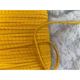 Unbranded 10 yards yellow gold mesh CORD spaghetti strap string for mask ties 1/4" wide