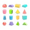Perfeclan 16x 3D Shape Geometric Solids Pattern Blocks Educational Toy
