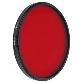 Red Full Color Lens Filter, Oil Proof Red Filters Waterproof Dustproof for DSLR Camera(77mm)