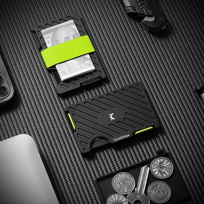 MIFANYO Minimalist Wallets for Men, Metal Card Holder with Cash