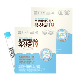 Chong Kun Dang Probiotics Lactobacillus 19 60 sachets / 종근당 프로바이오틱스 유산균19 60포 X 2개 보장균수 1억 CFU 개별스틱