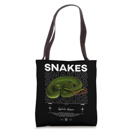 White Lipped Pit Viper Snake Streetwear Reptile Keeper Tote Bag