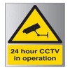 V Safety 24 Hour CCTV In Operation Sign - 150mm