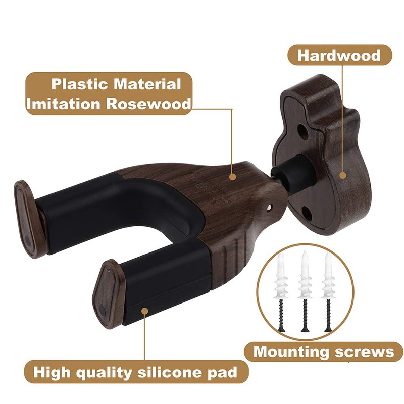 Alnicov Guitar Hanger Wall Mount Auto Lock Bracket Display Stand