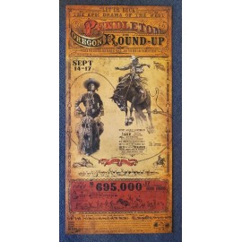 *signed* Pendleton Round Up Rodeo poster by Bob Coronato Oregon Jackson Sundown