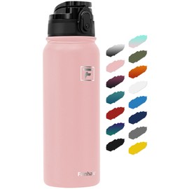Fanhaw 20 Oz Insulated Stainless Steel Water Bottle with Chug Lid - Leak & Sweat Proof with Anti-Dust Lid (Pink)