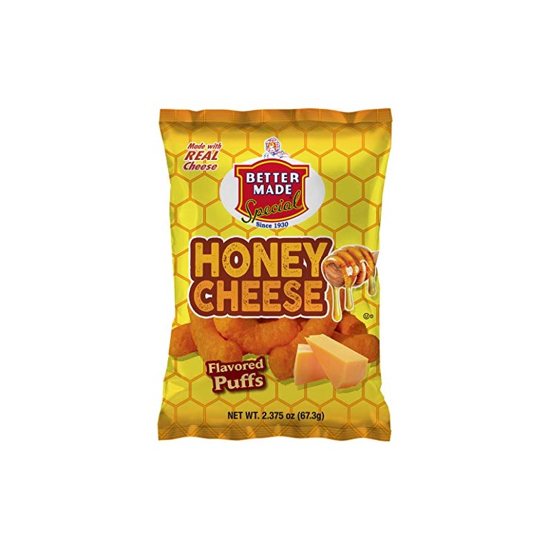 Better Made Special Honey Cheese Puffs (8) x Bags 2.375oz