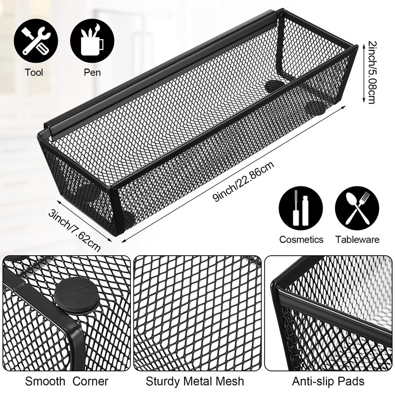 10 Pcs Drawer Organizer Silverware Drawer Organizer Mesh Utensil Drawer