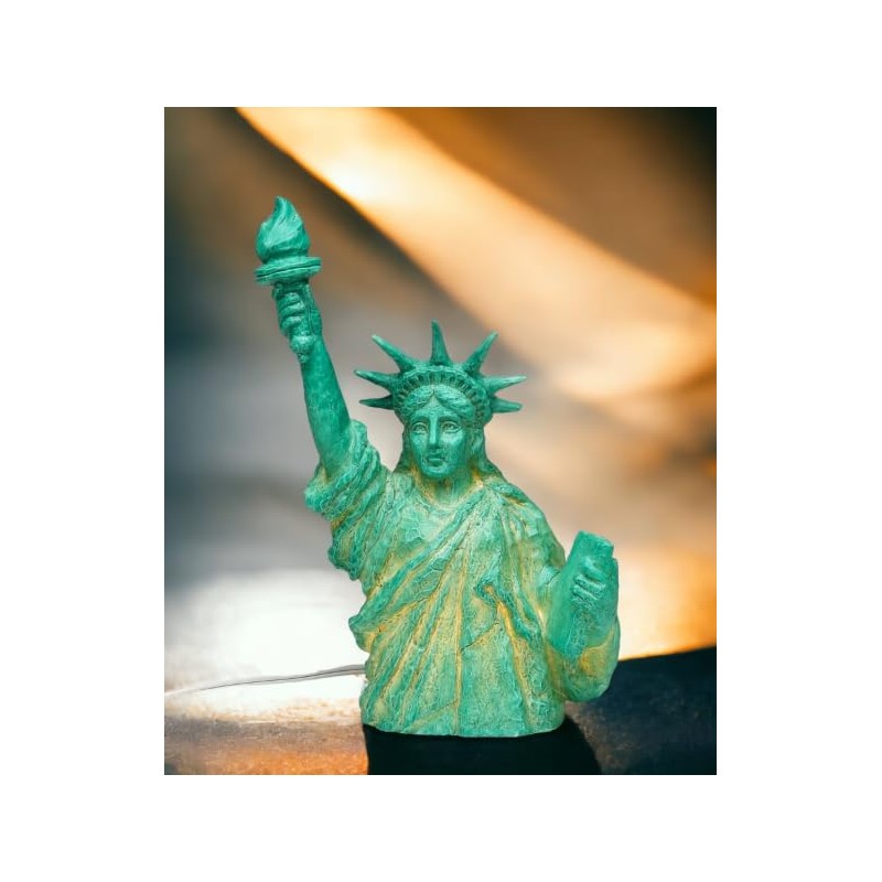 Cosmos Gifts Fine Porcelain Statue of Liberty Tabletop Night Light