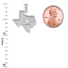 Fine Sterling Silver State Map of Texas and Lone Star