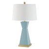 SAFAVIEH Lighting Collection Onder Robins Egg Blue/Gold 27-inch Table Lamp