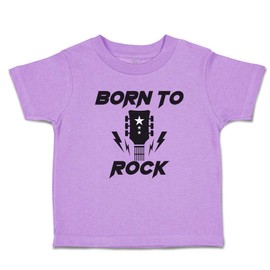 Toddler T-Shirt Confidence Born to Rock with Guitar Cotton Star Boy & Girl Clothes Silhouette Baby Funny Tee Lavender Design Only 24 Months