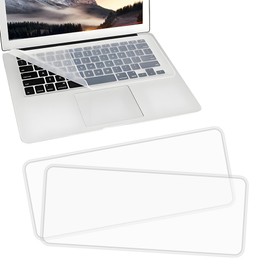 EKIND 2 Sheets Universal Waterproof and Dustproof Keyboard Cover for 12-14 Inch Laptops, with Keypad Keyboard Cover Size (L:12.2" x W:5.08"), Ultra Thin Silicone Skin Protector (Transparent)