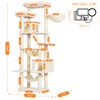 Heybly Cat Tree, 71-Inch-Tall Tower for Indoor Cats with 2