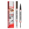 TOEECY Eyebrow Pencil, 2-in-1 Liquid Eyebrow Pencil, Eyebrow Brush, 4