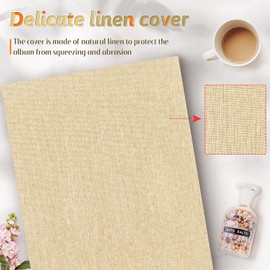 Popotop Photo Album 4x6 600 Pockets for Wedding Gifts,Linen Hardcover Picture Albums for Family Anniversary Baby Vacation Pictures