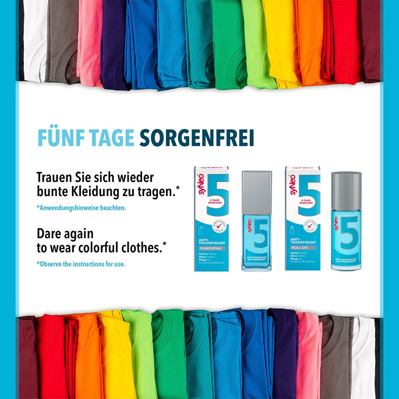 syNeo 5 Antitranspirant Deo Tücher für Damen und Herren, Anti