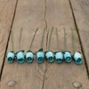 Light Blue Roses Bunch of 8 Closed Bud Wooden Roses