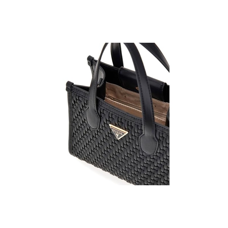 GUESS Silvana 2 Compartment Mini Tote XS Black, black