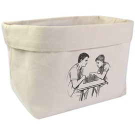 Large 'Chess Players' Canvas Organiser/Storage Bag (OR00032982)
