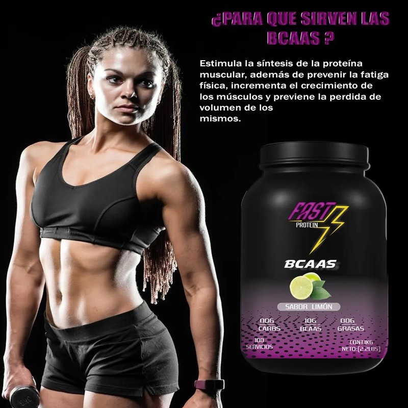 Bcaas Aminoácidos En Polvo Fast 1 Kg Cu Varios Sabores