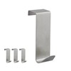 Relaxdays 12 x Stainless Steel Door Hooks, Rust-Resistant, S-Hooks, for