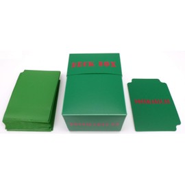 docsmagic.de Deck Box + 100 Double Mat Green Sleeves Standard - Card Box & Card Sleeves Green - PKM - MTG