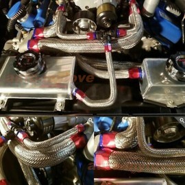 CARBOLE Braided Hose Cover Sleeve Vacuum Fuel Radiator Oil Line Dress-UP Stainless Steel