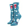 Socksmith Women's"Pearly Whites" Crew Socks- Teal