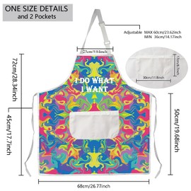 BNQL Painting Artist Apron With Pockets - Painter Gifts for Art Lover, Teacher (I Do What I Want Artapron)