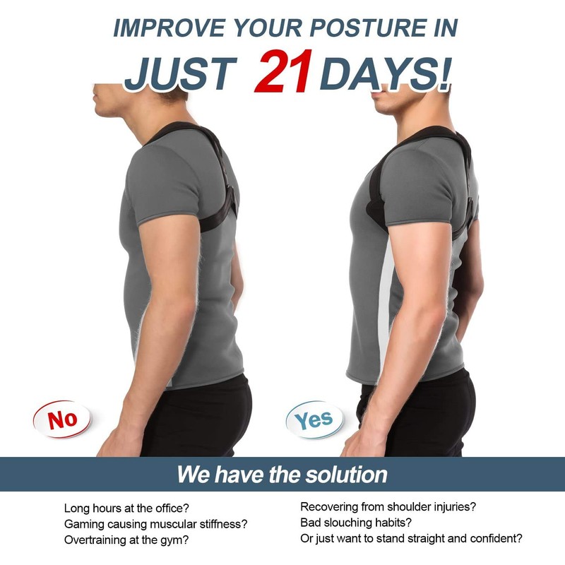 Nanet Posture Corrector Posture support Brace Adjustable Straight Strap for