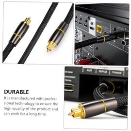 TEHAUX Optical Audio Cable Male to Male Fiber Optic Cord for Game Consoles Ensures Audio Output Plated for Enhanced Signal Quality Durable and Stable Transmission