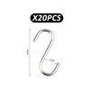 MEMOFYND 20 Pcs S Shape Metal Hooks, Kitchen Hooks, Bedroom