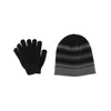 Grand Sierra Kids' 8-12 Striped 2-Piece Winter Beanie and Glove