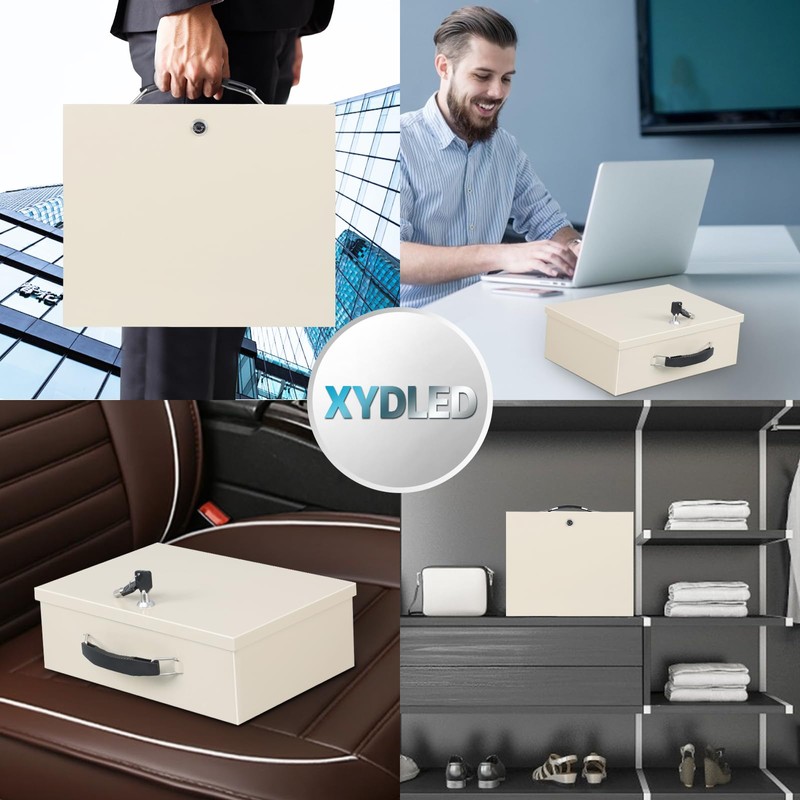 xydled Fire Resistant Safe Fire Safe Box with Key Lock