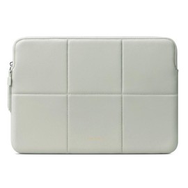 Comfyable Slim Laptop Sleeve 13-14 Inch Compatible for MacBook Air/ Pro,  Quilted Faux Leather Carrying Case, Gift, Work, Fall Outfits - Color: Gold