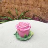 Minigift Ceramic Toothpick Holder ,Hand-painted Rose Flower Toothpicks Dispenser，Table Decoration（RoseRed）