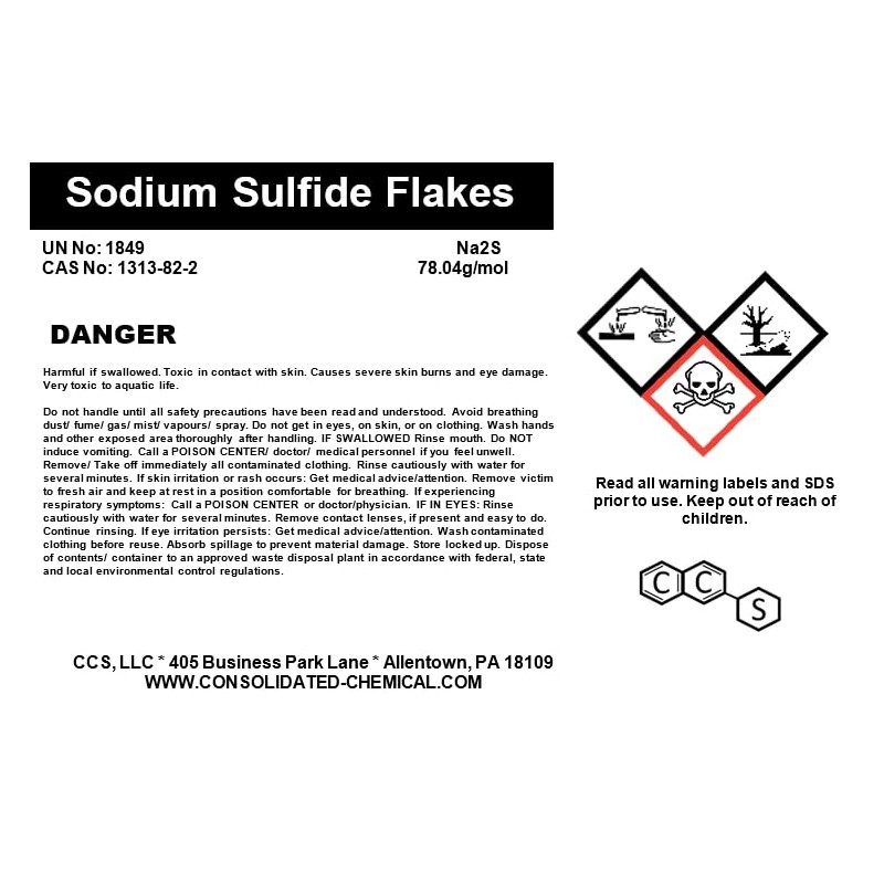 Sodium Sulfide Flakes | High Purity – 250 Grams